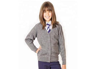 China British School Uniform Sweaters Red Long Sleeve V Neck Cardigan Sweaters for sale