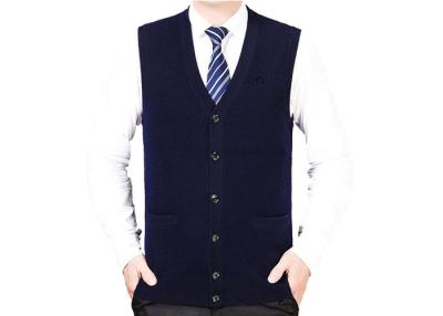 China Mens 100% Pure Cashmere Sweaters Casual Value Sweater Vest ODM / OEM Accepted for sale