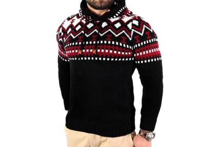 China Elegant Jacquard Funny Xmas Sweaters , Tacky Christmas Clothes Hoodie For Men for sale