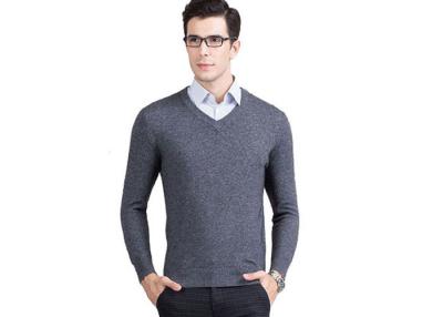 China 100% Pure Cashmere Sweaters V Neck Men Pullover Breathable Business Style for sale