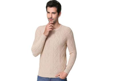 China Rhombus Pattern Pure Cashmere Sweaters Computer Knitted Technics For Adults for sale