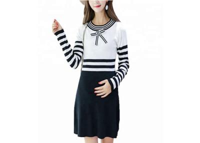 China Office Wear Maternity Cable Knit Sweater With Bow Dresses Eco Friendly for sale