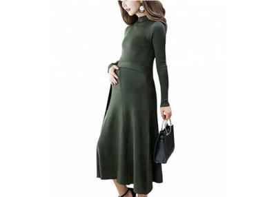 China Thick Round Neck Winter Maternity Dresses A - Line Silhouette For Office for sale