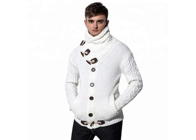 Chine Long chandail du cardigan de revers des hommes larges de cou, le bouton des hommes vers le haut du chandail dans la mesure 5GG à vendre