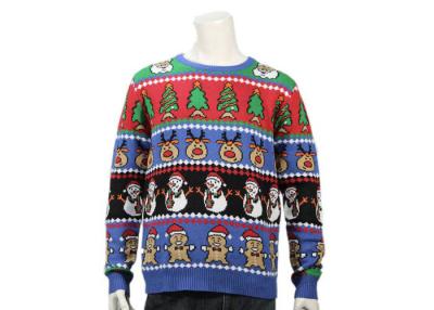 China Long Sleeve Ugly Christmas Sweater With Christmas Trees Feature Patterns For Men for sale