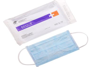 China Non Woven BFE 95 Surgical Protective Mask Blue Brethable 3 Ply Earloop Face Mask for sale