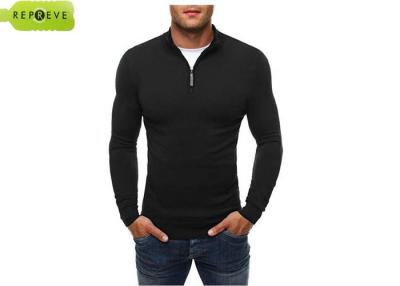 China Polyester Knitted Pullover Sweater 1/4 Zip Sustainable Apparel for sale