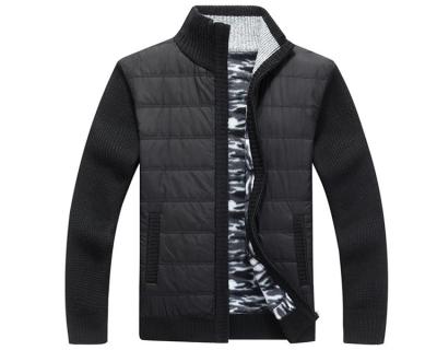 China L XL XXL Muscle Fit Patchwork Knitted Cardigan Jacket for sale