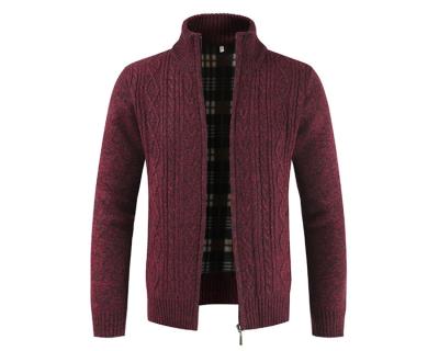 China OEM Thick Cardigan Zipper Collar Cozy Knit Sweater for sale