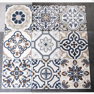 China CLASSIC Hot Sale Vintage High Quality Nordic Blue Tiles Modern Home Art Picture Wall Decor Ceramic Tiles Non-slip Flooring Decorate Tiles for sale