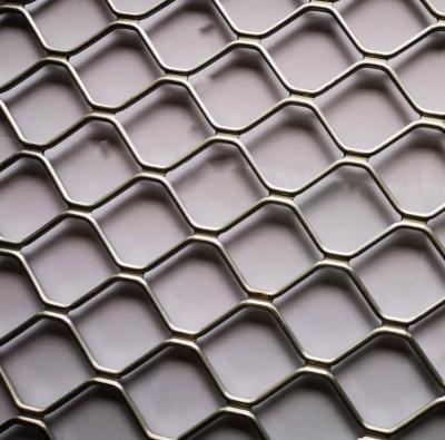 China Foshan Factory USA Market Brown Coated White Aluminum Alloy Wire Amplimesh Aluminum Oxide Mesh Screen Window Grill for sale