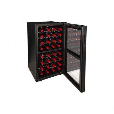 China Retro Small Single-temperature Freezer Furniture Cellar Rack Antique Cabinet Corner Mini Cooler Fridge Red Wine Barrel Fridge for sale