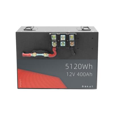 China RV Battery Lifepo4 12v 400ah High Capacity Lithium Battery 12400 400ah 300ah 250ah For RV Van Solar Energy Storage System 420*250*290 mm for sale