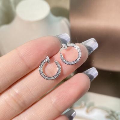 China CLASSIC Charming and Fashionable S925 Sterling Silver High Grade Nail Earstuds New Jewelry Wholesale Factory for sale