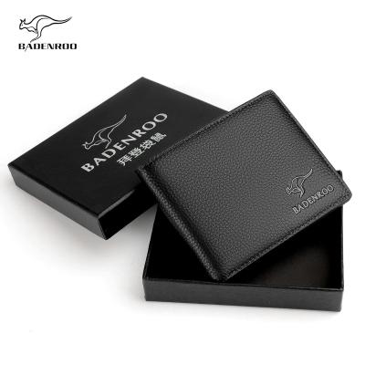 China Hot Sales Men's Genuine Leather High Quality Genuine Leather Wallet Waterproof Quality Classic Bifold Leather Wallet For Men Slim Wallets for sale