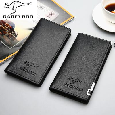 China Waterproof Compact Slim Slim Credit Card PU Wallet Leather Men Leather Soft Vertical Men's Wallet for sale