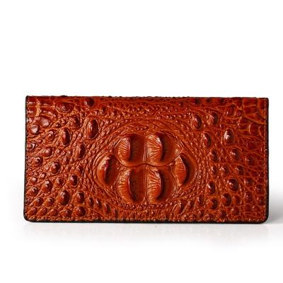 China Manufacturer Direct Selling Crocodile PU Leather Wallet Men Multi Twice Card Slot Slim Wallet Waterproof Long for sale