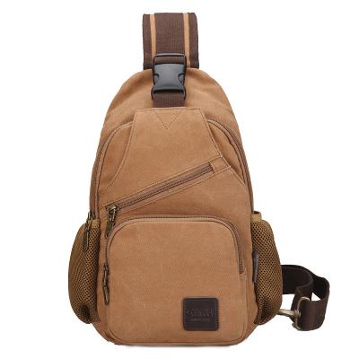 China Wholesale Retro Canvas Mini Backpack Men's Leisure Shoulder Bag Fashionable Canvas Sling Retro Trunk Bag for sale