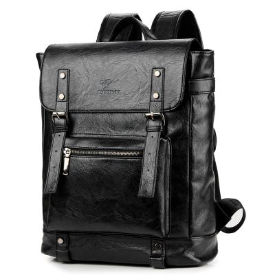 China Custom waterproof with logo fashion style laptop backpack genuine leather backpack for men for sale