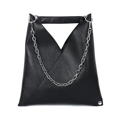 China Wholesale High Quality PU Leather Black Chain Tote Bags Women Handbags With Large Capacity Fashion High Quality for sale