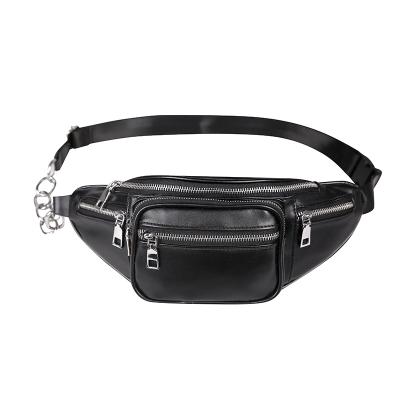 China High Quality Fashion Material Men's Waist Bag Men PU Chest Bag Casual Waist Bags for sale