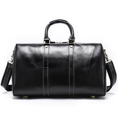 China Wholesale custom vintage low moq horse leather balance tote shoulder bag men's weekend duffel leather crazy travel bags for sale