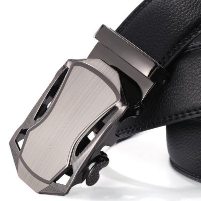 China Fashional PU Ratchet Hot Sale Durable Leather Belt With Automatic Buckle for sale