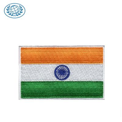 China India Flag Patch Viable Embroidered Country Flag Patches for sale