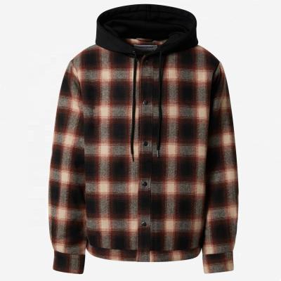 China Viable new bump plaid coat men's long sleeve hooded top men's casual jacket more color for sale