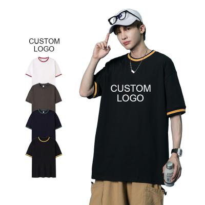 China Customized Wholesale Customized Wholesale Men's T-shirt Cotton White Round Neck Fit O-collar Upper Sleeve O-collar Short Sports T-shirt Anti-Shrink for sale