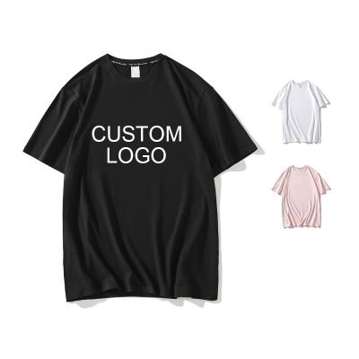 China QUICK DRY Customized Blank Simple Logo T-shirt Unisex Plus Size Round Neck Sleeve Printed Embroidery Customized Mens Short Plain T Shirt for sale