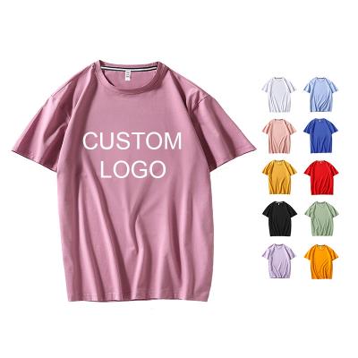 China Viable Wholesale High Quality Customized Large Size T-shirt Leisure 180GSM Blank Short Sleeve Unisex Oversized Round Neck T-shirt for sale