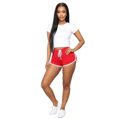 China wholesale custom European and American Anti-wrinkle shorts sports lace up shorts fashion beach casual pants hot pants drawstring shorts for sale