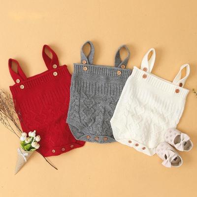 China Other Factory Direct Selling Baby Knitted Clothes Newborn Baby Romper Seleevless Cute Laced Baby Boy's Romper for sale