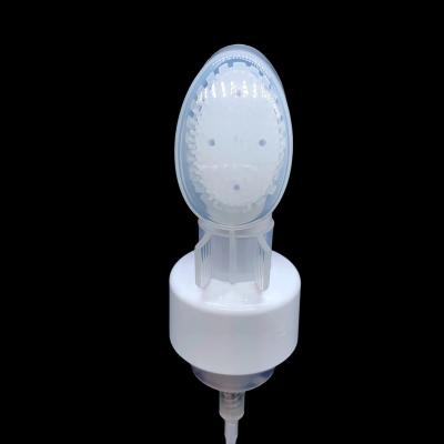 China Non-refillable Cosmetic Packaging 43 Plastic Foam 410 Pump Dispenser With Silicone Brush Head For Face Wash Clean Foam Bottles for sale