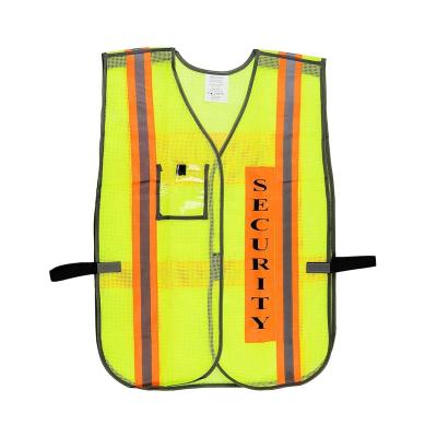 China High Visibility Mens Safety Reflective Vest For Construction Engineers Parking Lot Wardens for sale