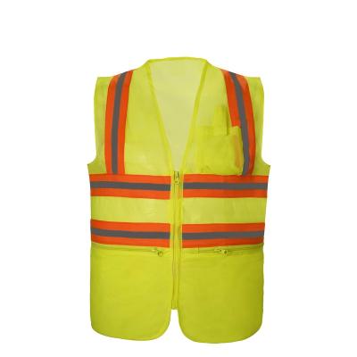 China Free Sample 120GSM Reflective Gear High Visibility Running Motorcycle Reflective Tape Vest for sale