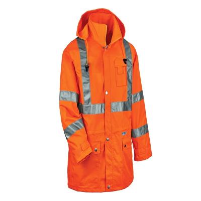 China Water Proof Hi-Strength Work Safety Jacket Men Two Tone High Visibility Reflective Jacket With Multiple Pockets for sale