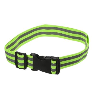 China Elastic Fluorescent Adjustable Waistband Elastic Custom Reflective Waistband for sale