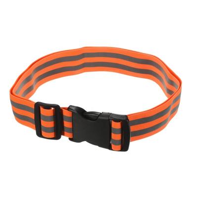 China High Visibility Elastic Adjustable Safety Reflective Sash Belt For Walking Jogging Cycling Recycling Running for sale