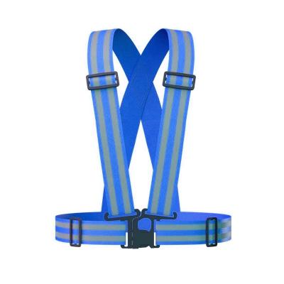 China High Elasticity Elastic Bands Belts Reflective Safety Vest Strap Working Outdoor Warning Recycling Clothing for sale