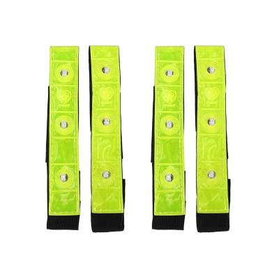 China Reflective 4 LED Printable Light Strip Arm Leg Strap Belt For Pulsing Recycling Current for sale