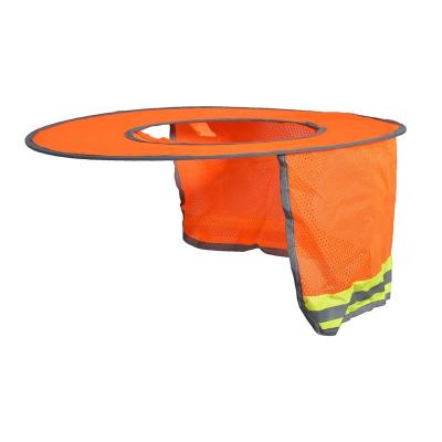 China 2022 New Mesh Helmet Cover Sun Protection High Visibility Fluorescent Orange High Reflective Safety Hard Hat for sale