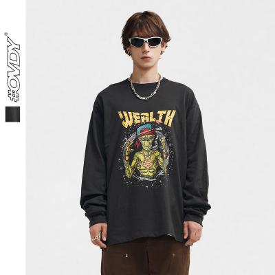 China OVDY Brand Autumn Mens Slim Fit Crewneck 100% Cotton Fashion Hip Hop Full Sleeve Halloween Customized Horror Printed Sweatshirt for sale