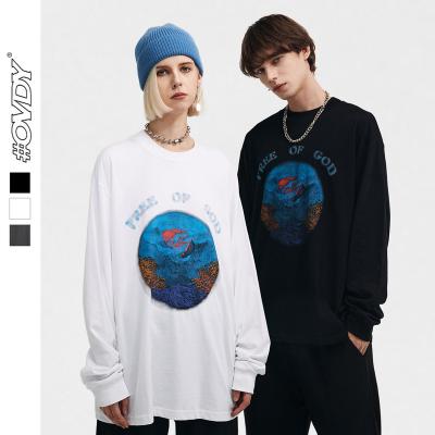 China OVDY Winter Autumn Unisex Couples Full Sleeve Screen Printed Girls and Boys Christmas Pullover 200G Sweatshirt Cotton Blanks for sale