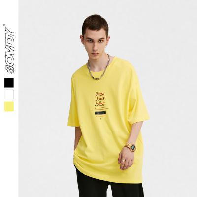 China Breathable Luxury Yellow Warm Cotton Spring Cotton Shorts Heavy Sleeve Heavy Thick Sleeve Screen Printed T-shirt 240G Women Men Unisex With 3 Colors for sale