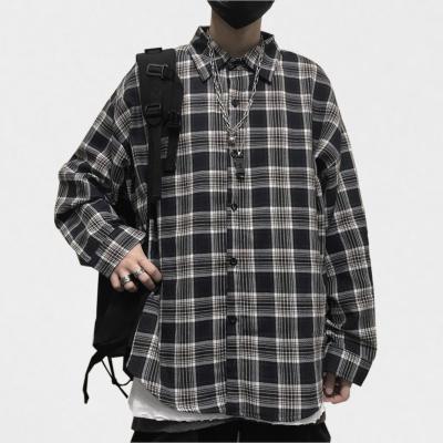 China Ins Design High Quality Personality Unique Plaid Shirt Anti-Wrinkle Long Sleeve Sheath Casual Blouses And Shirts for sale