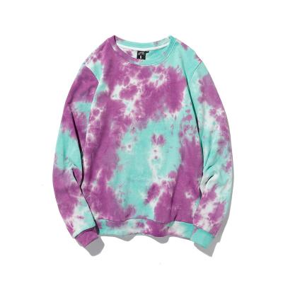 China Anti-Wrinkle Low MOQ Dye 0-Neck Logo Sweatshirt With Custom Tie Women Crewneck Full Sleeve High Quality 14 Colors for sale