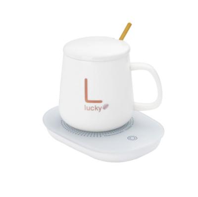 China Modern Portable Creative Gift 380ml Constant Temperature Coffee Tea Cup Ceramic Heater for sale