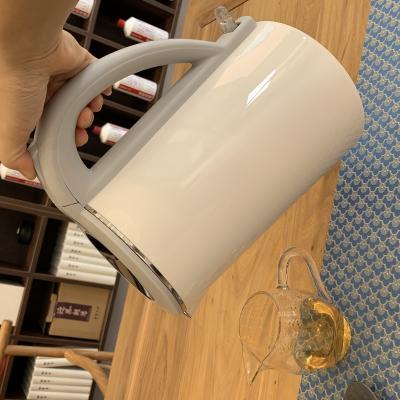 China 360 Degree Rotation Bottom Shopkeeper Recommend Stainless Steel Portable Intelligent Double Wall Electric Kettle for sale